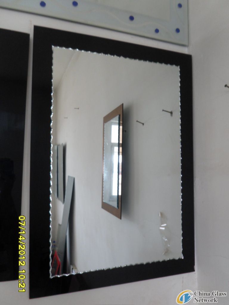 beveled silver mirror